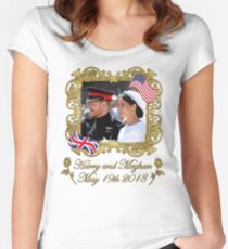 Prince Harry and Meghan Markle Royal Wedding Women's Fitted Scoop T-Shirt
