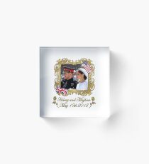 Prince Harry and Meghan Markle Royal Wedding Acrylic Block