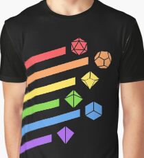Regenbogen Würfel Set Tabletop RPG Gaming Grafik T-Shirt
