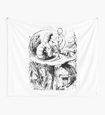 Through The Looking Glass Alice and Caterpillar Wall Tapestry