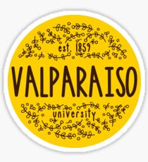 Valparaiso University (floral circle) Sticker