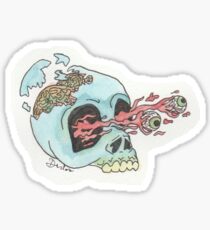 skull cracking Sticker