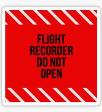 Flight Recorder Do not open Sticker