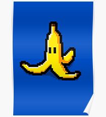 Pixel Banana Skin Poster