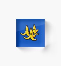 Pixel Banana Skin Acrylic Block