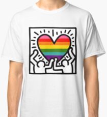 Keith Haring w/ original pride flag Classic T-Shirt