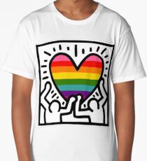 Keith Haring w/ original pride flag Long T-Shirt