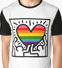 Keith Haring w/ original pride flag Graphic T-Shirt
