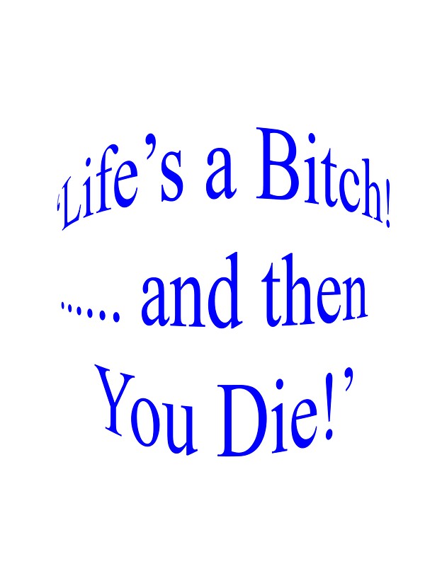 Final, lifes a bitch then ya die opinion you Lifes a bitch then ya die