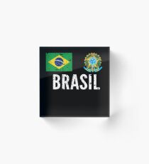 Brazil World Soccer Cup Jersey World Football Cup 2018 Acrylic Block