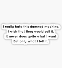 Damned Machine Sticker