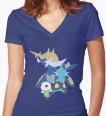 Oshawott Evolution Women's Fitted V-Neck T-Shirt
