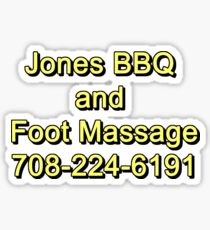 Jones BBQ and Foot Massage Sticker