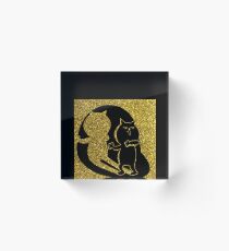 I love my cute Cat meow Acrylic Block