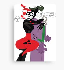 harley Quinn and the joker Canvas Print