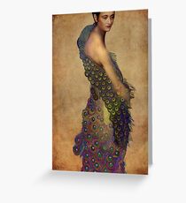 Peacock dress Greeting Card