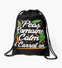 Peas Romaine Calm And Carrot On Drawstring Bag