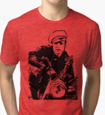 Marlon Brando, The Wild One, Motorcycle, black and white, old film, Biker, Old Biker Tri-blend T-Shirt