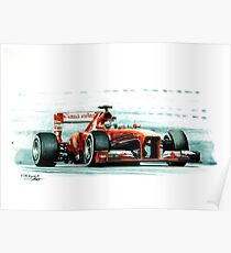 Ferrari F138. Fernando Alonso. 2013 Poster