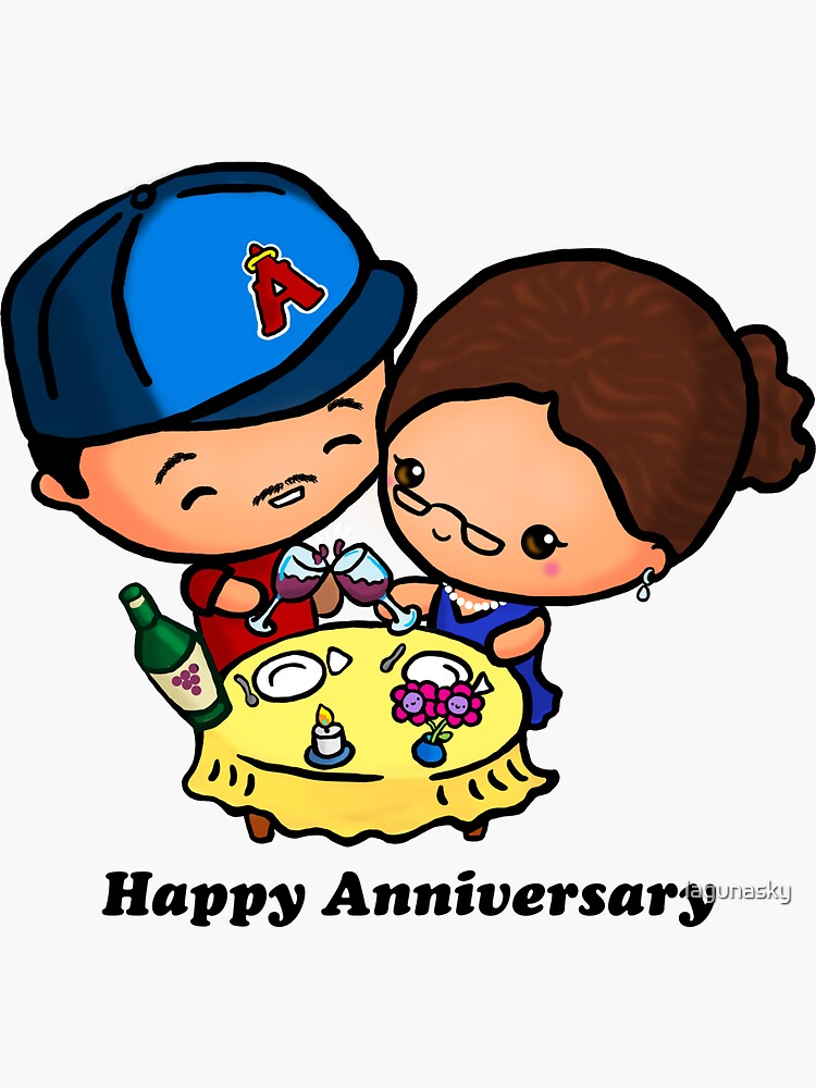 "Custom anniversary print" Sticker by lagunasky Redbubble
