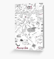 Die Karte der Manuskript-Erde Grußkarte