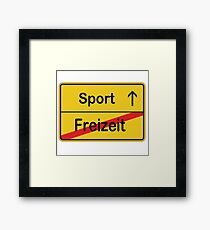 Leisure? Sports! Framed Print