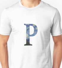 Starry Night Alphabet - P Unisex T-Shirt
