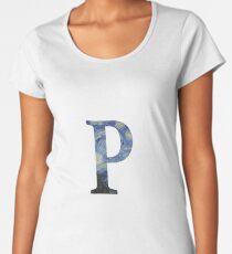 Starry Night Alphabet - P Women's Premium T-Shirt