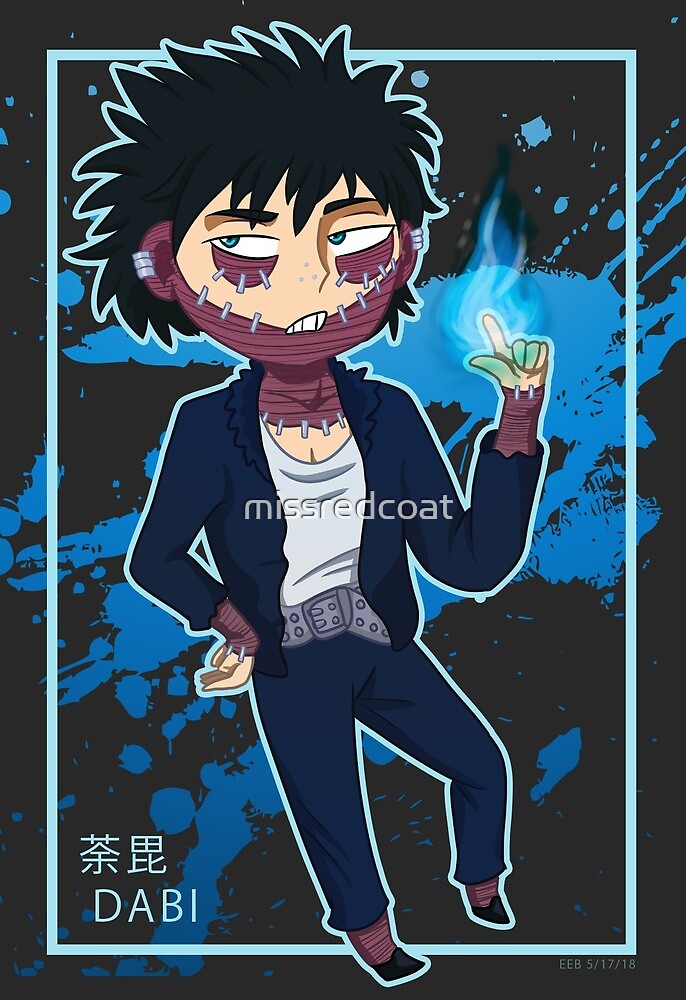 Chibi Dabi W Background By Missredcoat Redbubble 4345