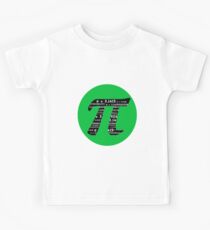 Pi Day graphic in green and black Kids Tee