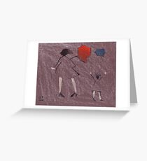 A windy day Greeting Card