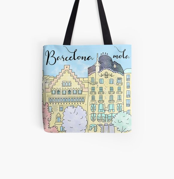 Barcelona mola by Alice Monber All Over Print Tote Bag