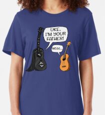 Uke I Am Your Father Funny Guitar And Ukulele Parody Slim Fit T-Shirt