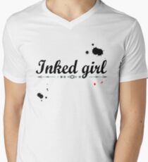 Inked girl Men's V-Neck T-Shirt