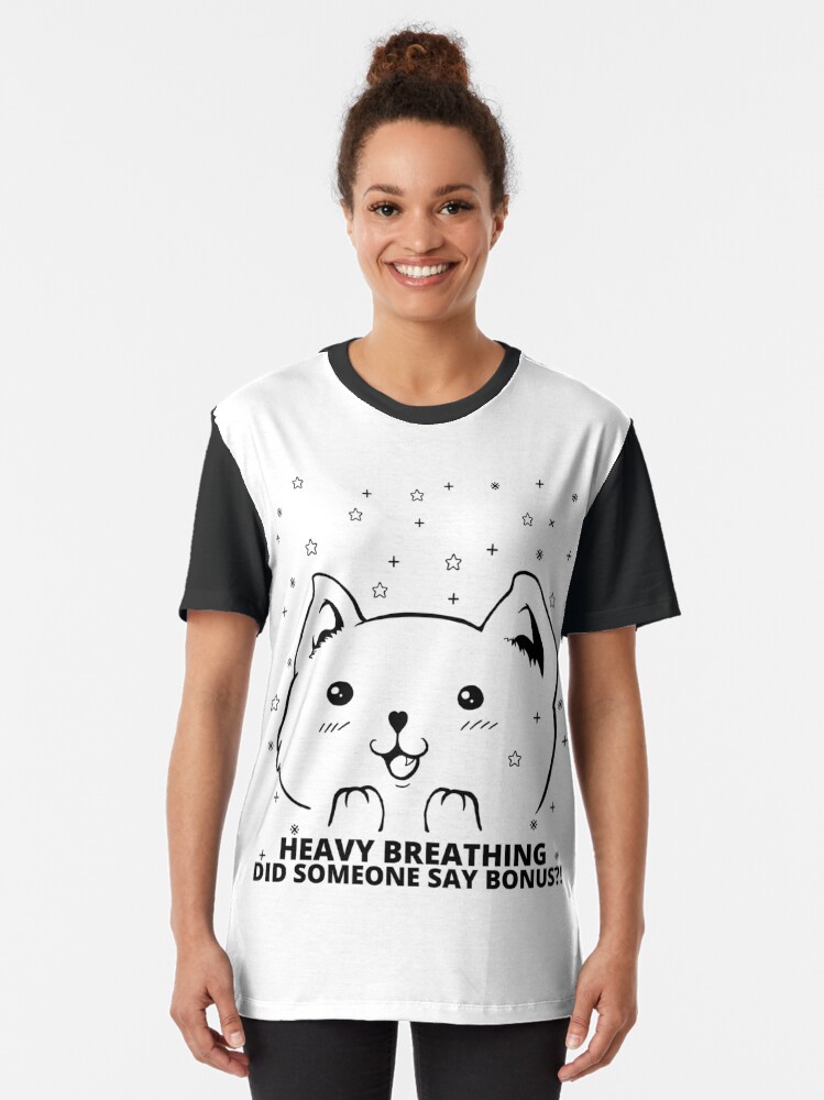 Alternate view of Bonus? Black Outlined Graphic T-Shirt