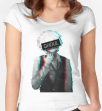 Camiseta entallada de cuello ancho Ghoul de Tokio - Ken Kaneki