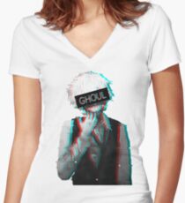 Tokyo Ghoul - Ken Kaneki Women's Fitted V-Neck T-Shirt
