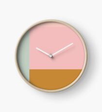 Farbblock Geometrisch in Pink, Gold und Salbei Uhr