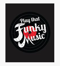 Retro Music Vinyl 70s Shirt Photographic Print