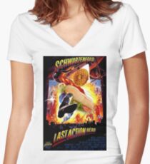 Last Waffle Hero Women's Fitted V-Neck T-Shirt