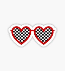 Kariertes Herz Shades Sticker