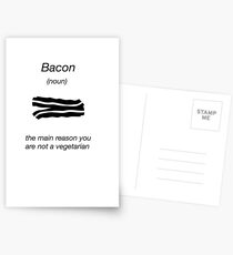 Bacon Funny Shirt Humor Nerdy Novelty Postcards