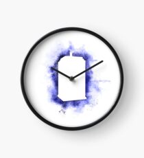 TARDIS - white Clock