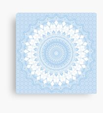 Baby Blue Boho Mandala Canvas Print