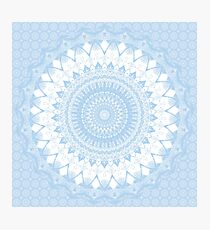 Baby Blue Boho Mandala Photographic Print