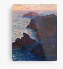 Rocks at Belle-lle, Port-Domois by Claude Monet Metal Print
