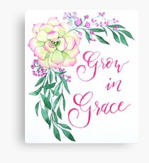 Grow in Grace Canvas Print