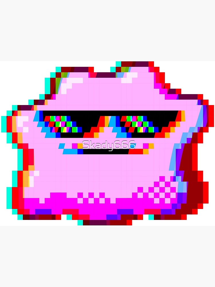 Deal With It Ditto Pixel Art Postcard