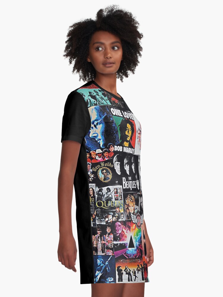 Alternate view of Rock Collage Graphic T-Shirt Dress