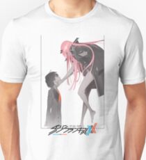 Darling in the Franxx Hiro and Zero Two logo Unisex T-Shirt